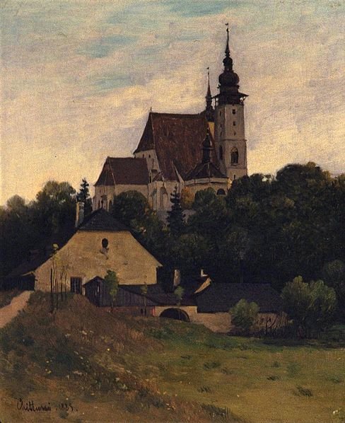 Painting by Antonín Chitussi, oil on canvas 1885...